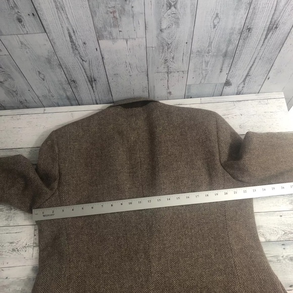 The Wool Collection Herringbone Mens Blazer - Picture 8 of 9